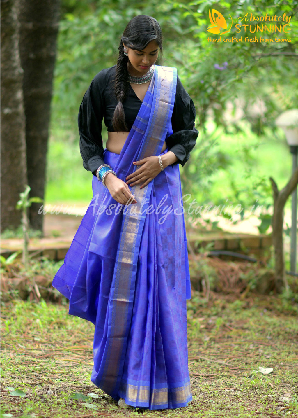 MELLINAM Hand Woven Payadi Azure Blue