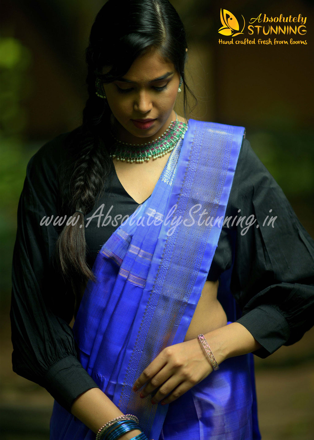 MELLINAM Hand Woven Payadi Azure Blue