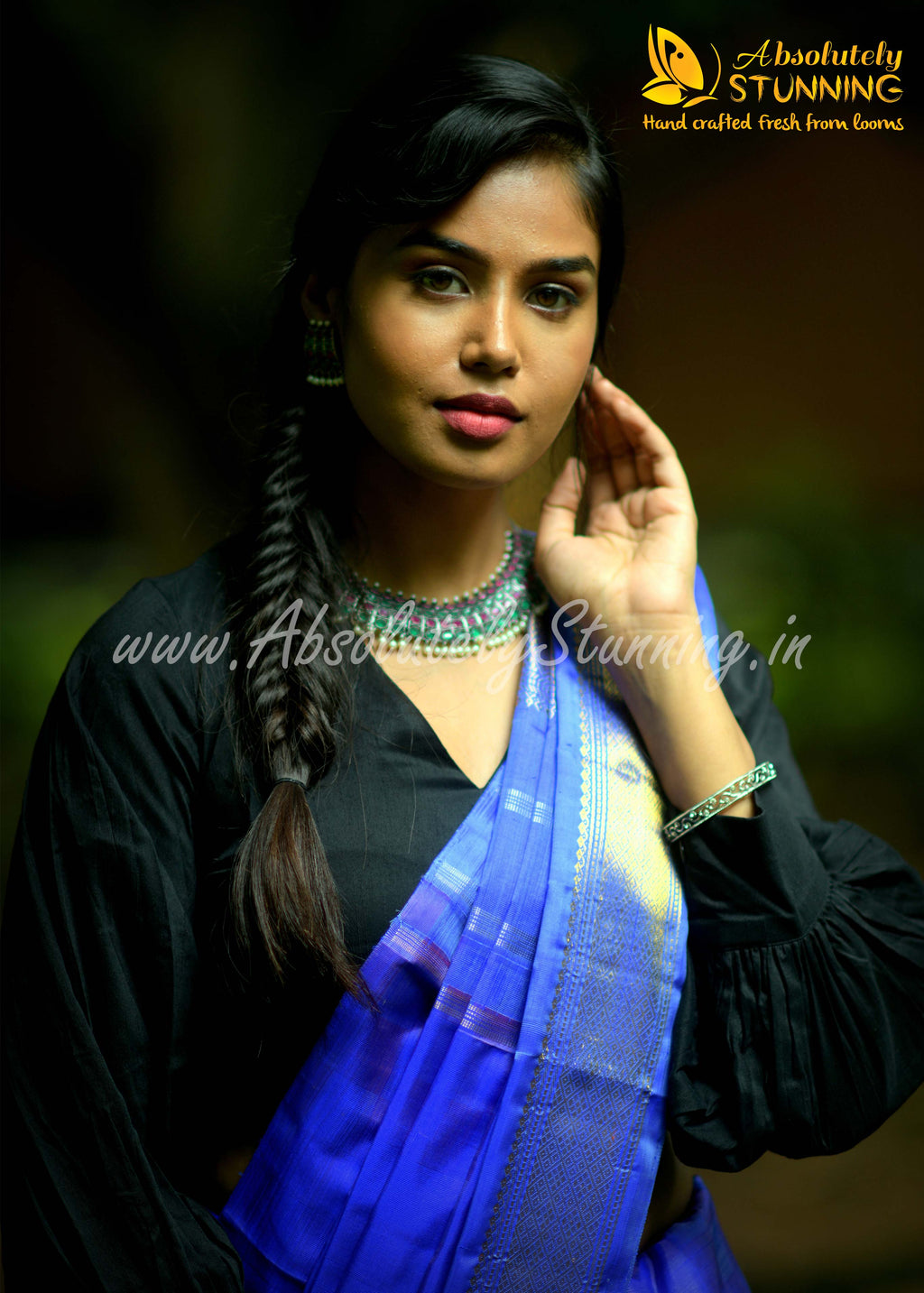 MELLINAM Hand Woven Payadi Azure Blue