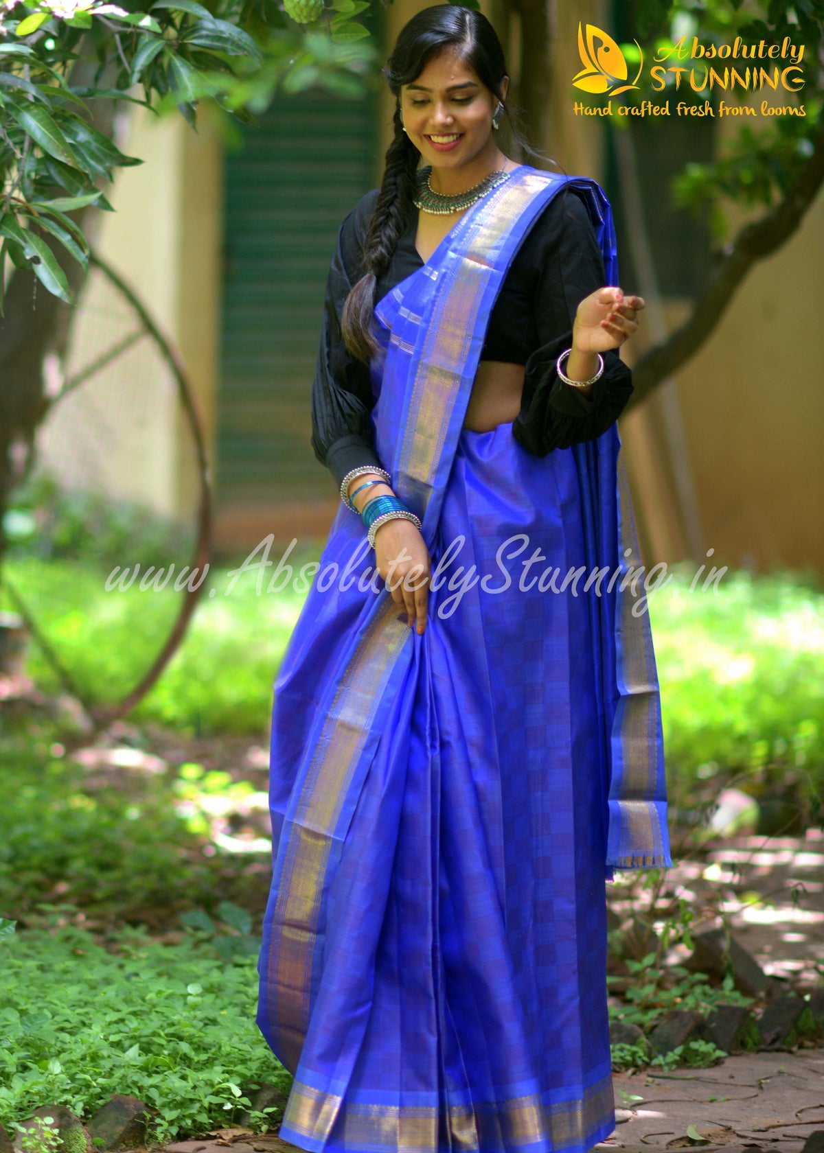 MELLINAM Hand Woven Payadi Azure Blue