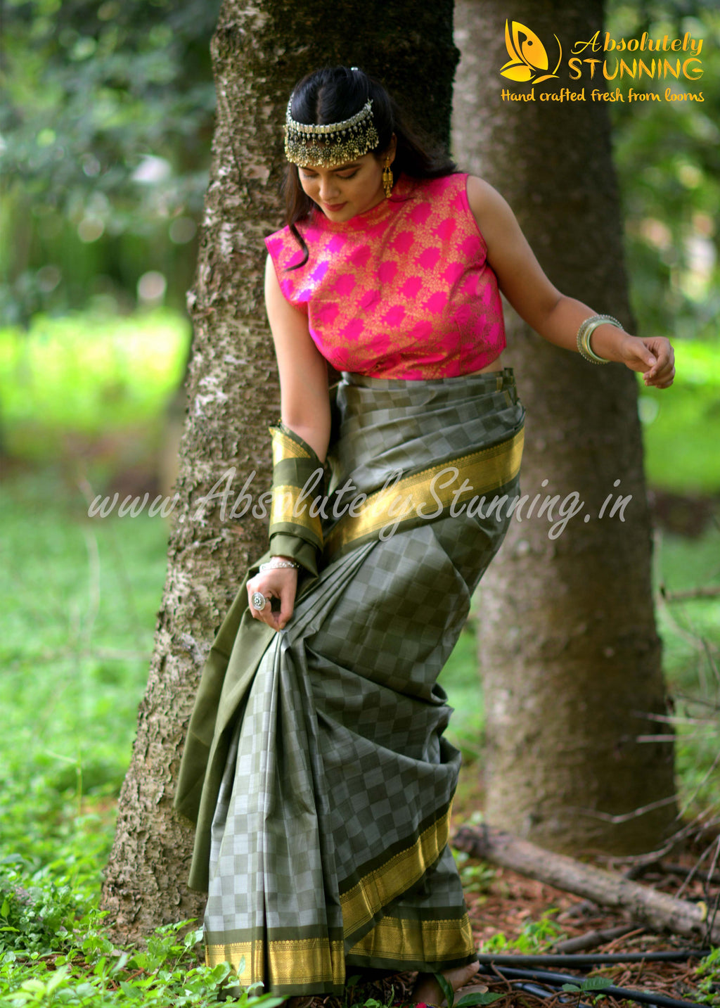 MELLINAM Hand Woven Payadi Green