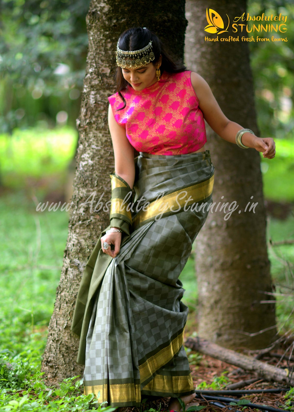 MELLINAM Hand Woven Payadi Green