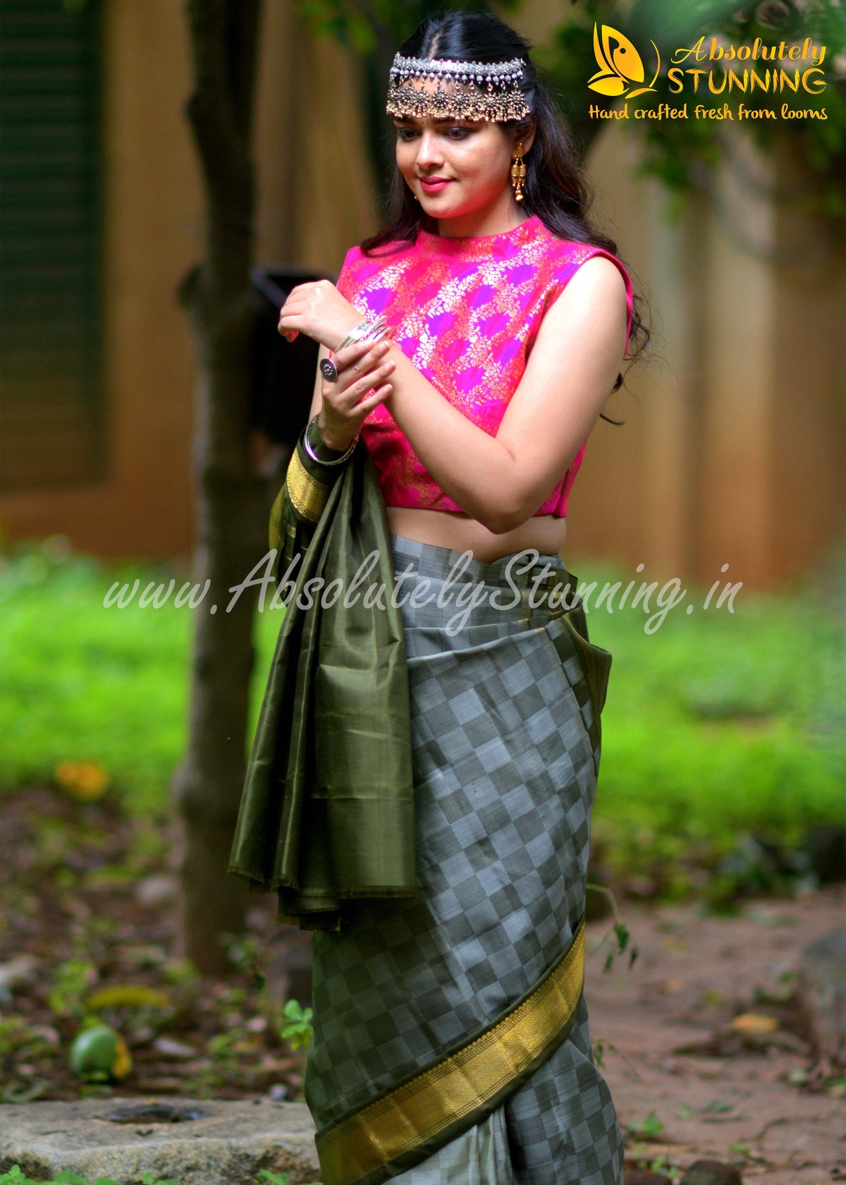 MELLINAM Hand Woven Payadi Green