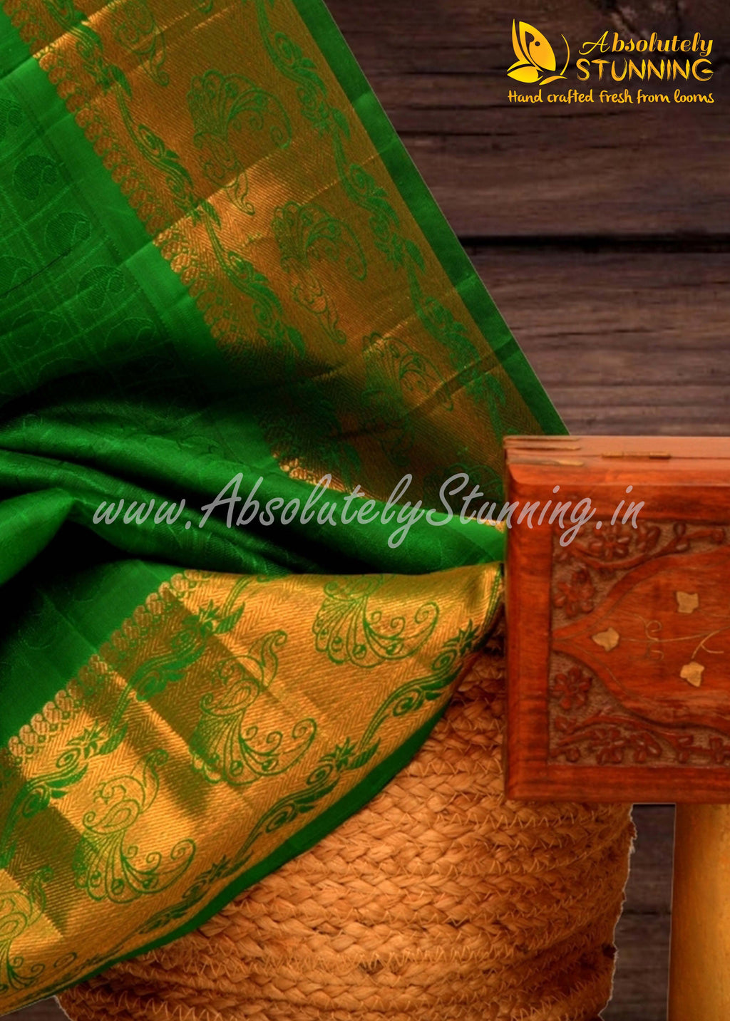 KOKILAM Handwoven Korvai Candy Apple Red