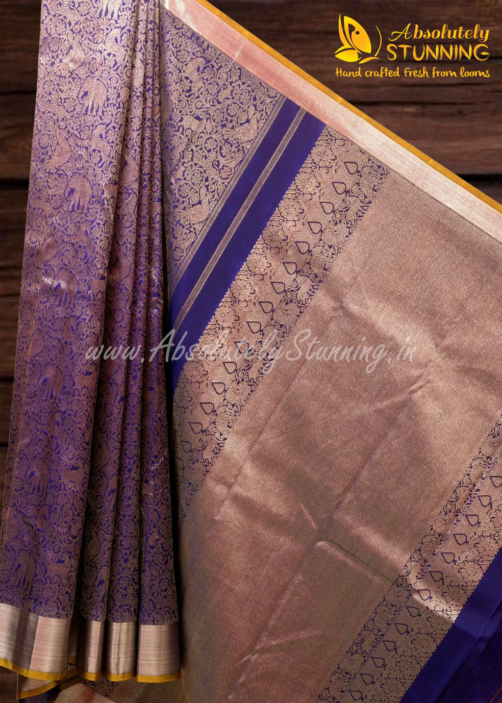 KANANAM Hand Woven Midnight Blue Bridal