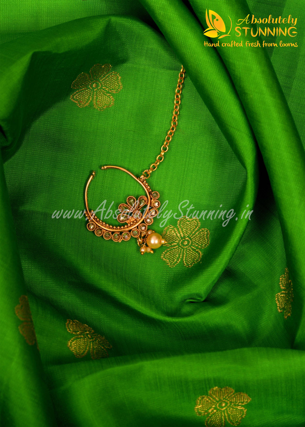 PARIJATHAM Hand Woven Hot Pink Floral Motif