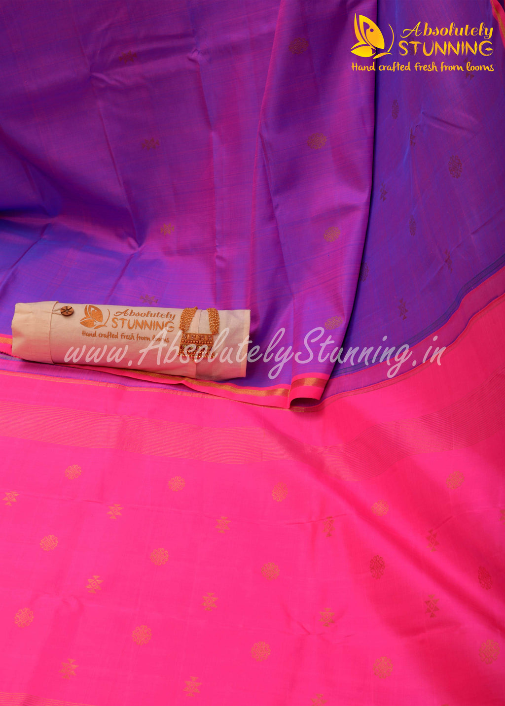 Soundaryam Hand Woven Lavender Exquisite Motifs