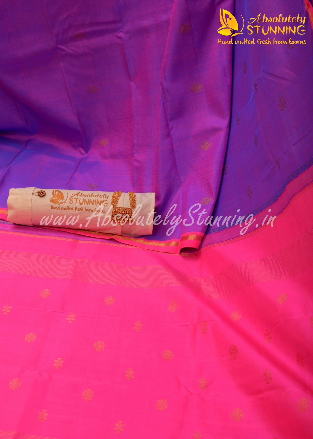 Soundaryam Hand Woven Lavender Exquisite Motifs