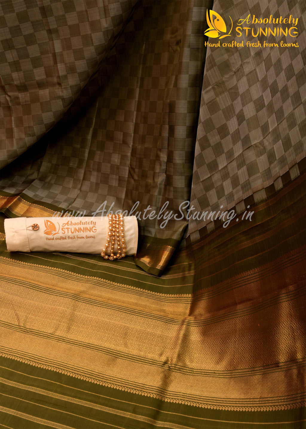MELLINAM Hand Woven Payadi Green