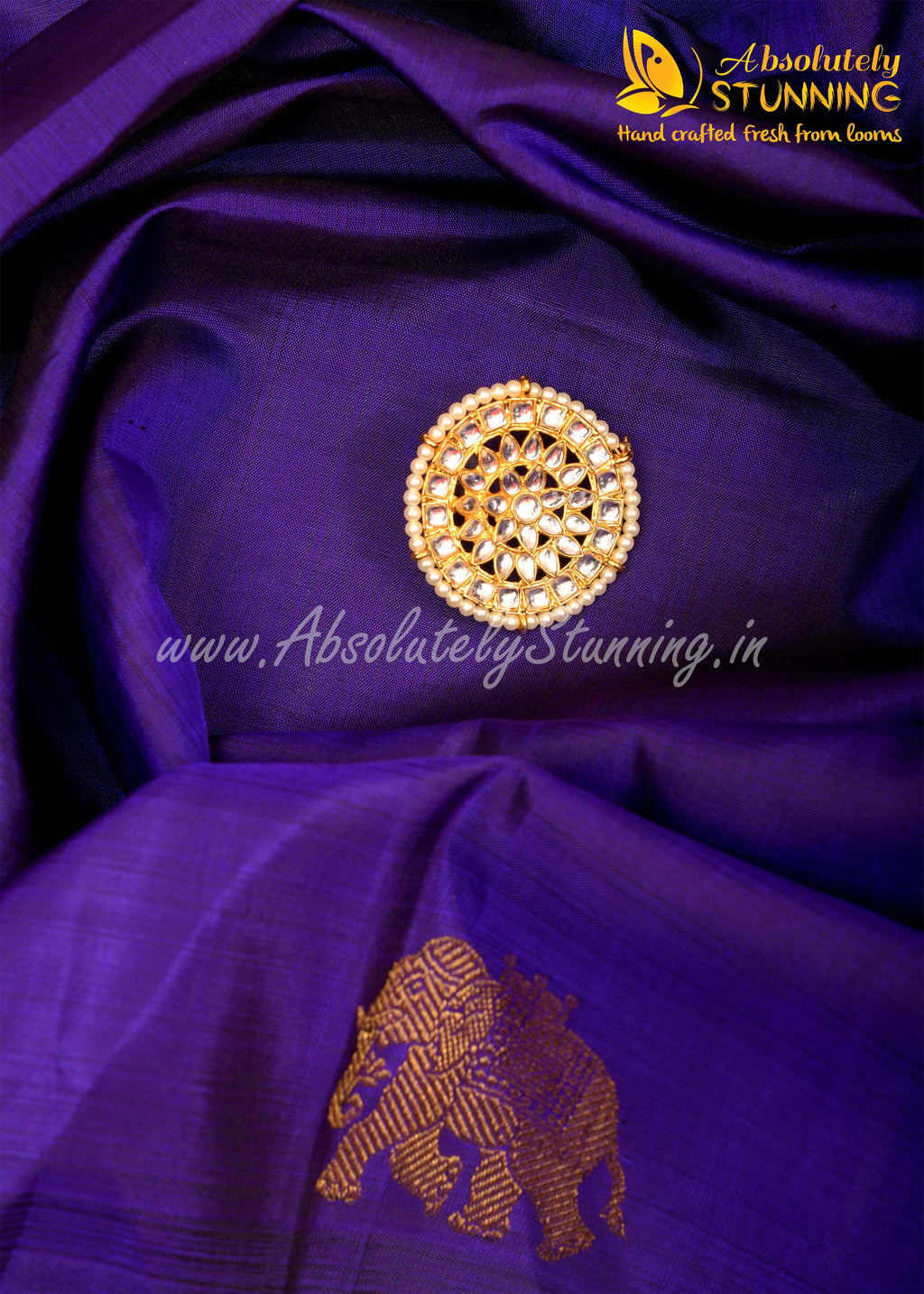 RATHOTSAVAM Hand Woven Greyish Lavender