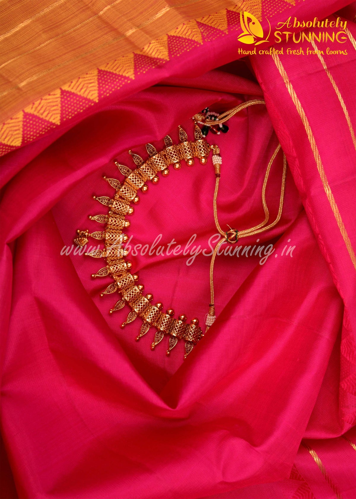 TRIVARNAM Hand Woven Tricolour Blue