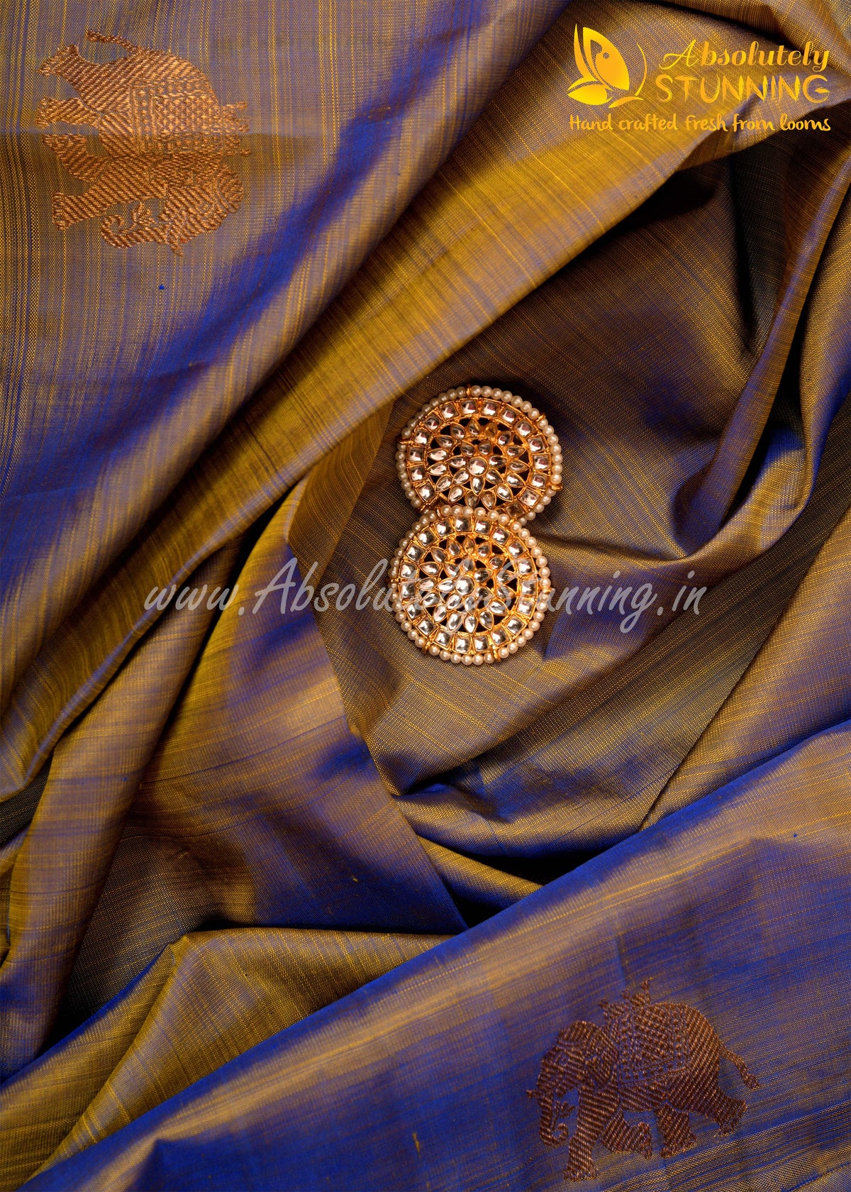RATHOTSAVAM Hand Woven Lemon Yellow