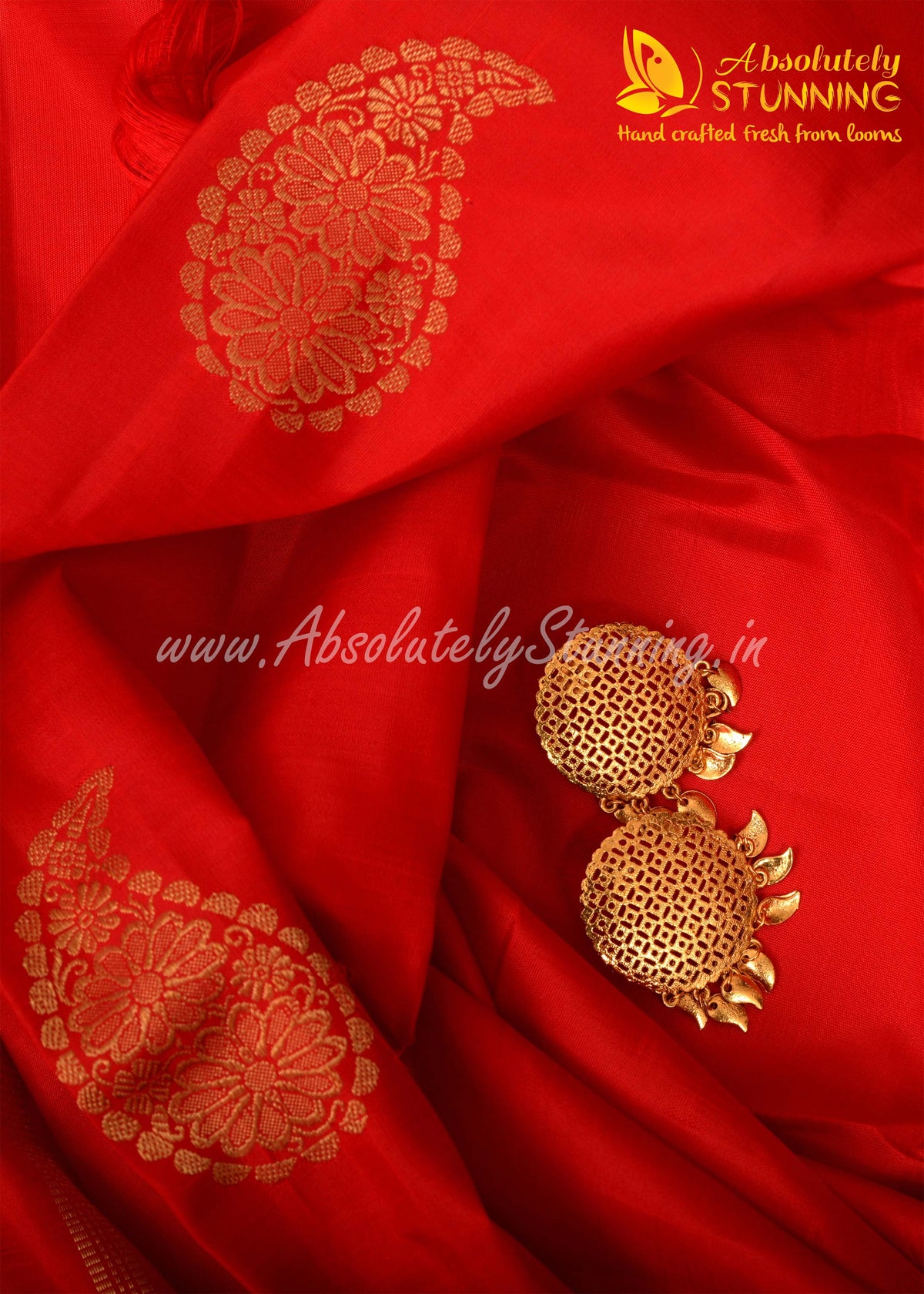 AAMRAM Hand Woven Bright Magenta Paisley Motif