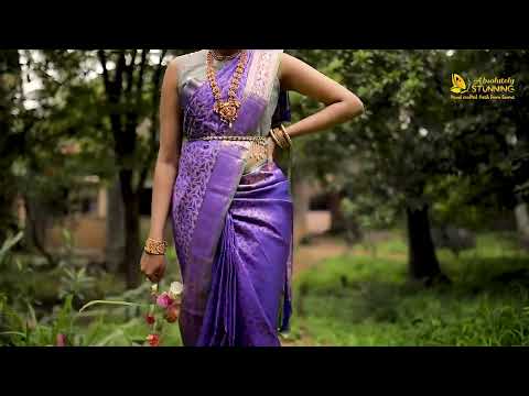 MAYOORANARTHANAM Hand Woven Blue Bridal