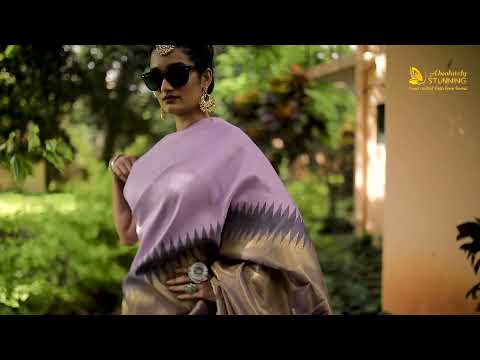 AROHANAM Hand Woven Lilac Rising Border