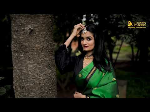 Soundaryam Hand Woven Green Exquisite Motifs